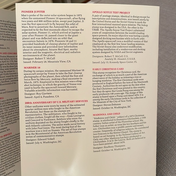 USPS 1975 Mint Set of Commemorative Stamps Stamp Album 28 Unmarked Stamps - Picture 6 of 10